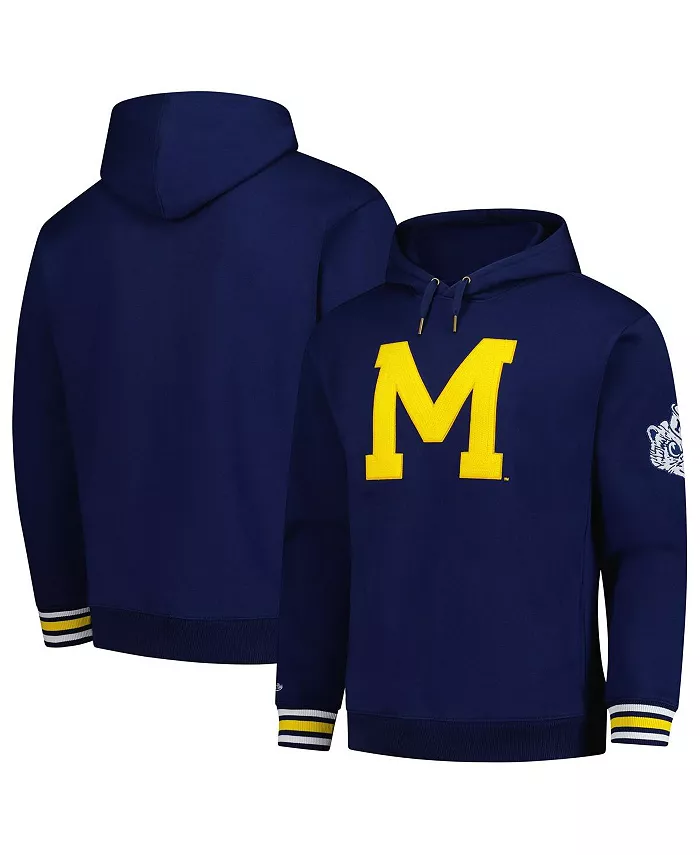 Мужская синяя толстовка Michigan Wolverines с вышивкой цепным стежком Mitchell & Ness
Мужская синяя толстовка Michigan Wolverines с вышивкой цепным стежком Mitchell & Ness