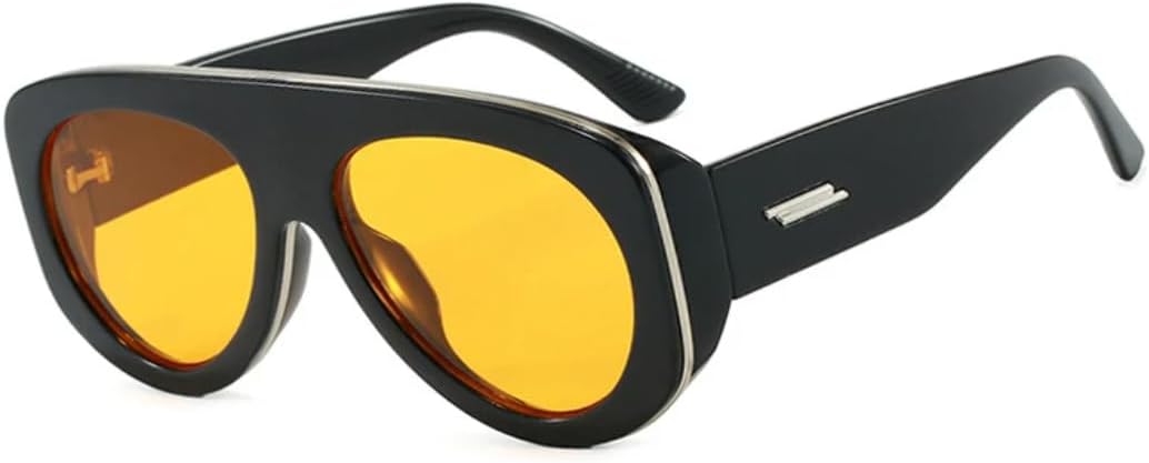 Популярные модные солнцезащитные очки для женщин, конфетные оттенки, защита от УФ-излучения UV400, ретро-стиль, заклепки. Мужские модные очки большого размера TVTBBVV, Black Orange
Популярные модные солнцезащитные очки для женщин, конфетные оттенки, защита от УФ-излучения UV400, ретро-стиль, заклепки. Мужские модные очки большого размера TVTBBVV, Black Orange