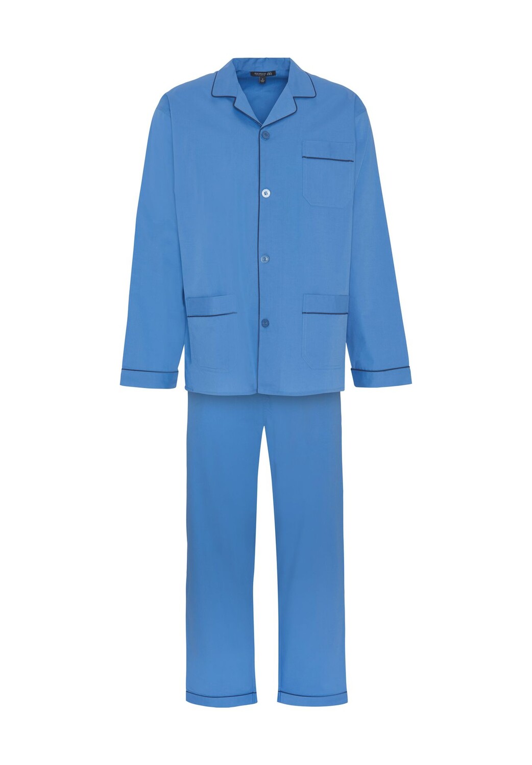 Пижама мужская, воротник с лацканами, планка на пуговицах Dunmore, светло-синий 
Пижама мужская, воротник с лацканами, планка на пуговицах Dunmore, светло-синий