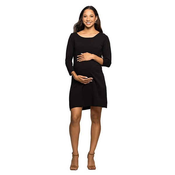 Платье для беременных с рукавом три четверти длиной до колена 24Seven Comfort Apparel, Black
Платье для беременных с рукавом три четверти длиной до колена 24Seven Comfort Apparel, Black