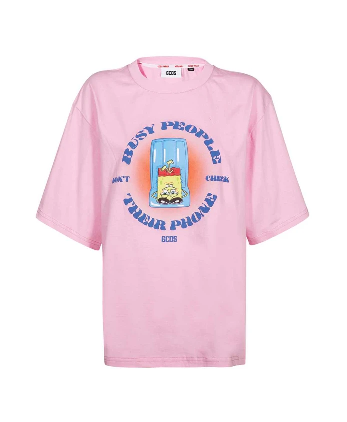 Хлопковая футболка в рубчик с принтом на передней части. Gcds, розовый
Хлопковая футболка в рубчик с принтом на передней части. Gcds, розовый