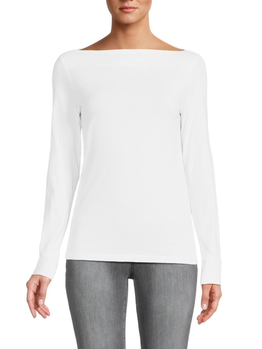 Топ с вырезом-лодочкой James Perse, белый
Топ с вырезом-лодочкой James Perse, белый