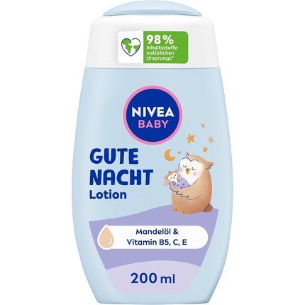 NIVEA Baby Good Night Lotion Детский лосьон для тела Питает нежную детскую кожу с миндальным маслом Витамины ЕС и В5 Веганский детский лосьон с гипоаллергенной формулой без парабенов и микропластика 200 мл
NIVEA Baby Good Night Lotion Детский лосьон для тела Питает нежную детскую кожу с миндальным маслом Витамины ЕС и В5 Веганский детский лосьон с гипоаллергенной формулой без парабенов и микропластика 200 мл