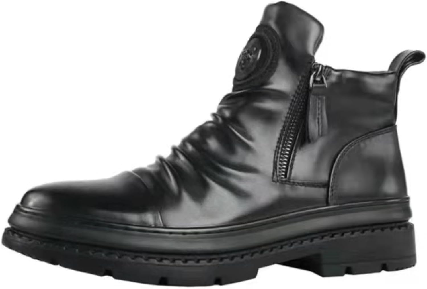 Мужские высокие ботинки оксфорды с боковой молнией, ботильоны на толстом каблуке, лакированная кожа, повседневные ботинки для мужчин Azttoztto, черный
Мужские высокие ботинки оксфорды с боковой молнией, ботильоны на толстом каблуке, лакированная кожа, повседневные ботинки для мужчин Azttoztto, черный
