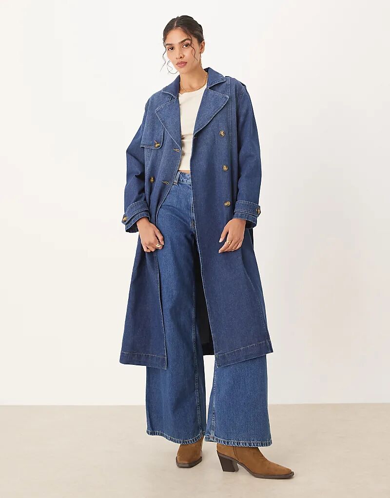 Джинсовый тренчкот JDY миди с завязкой на талии темно-синего цвета
Джинсовый тренчкот JDY миди с завязкой на талии темно-синего цвета