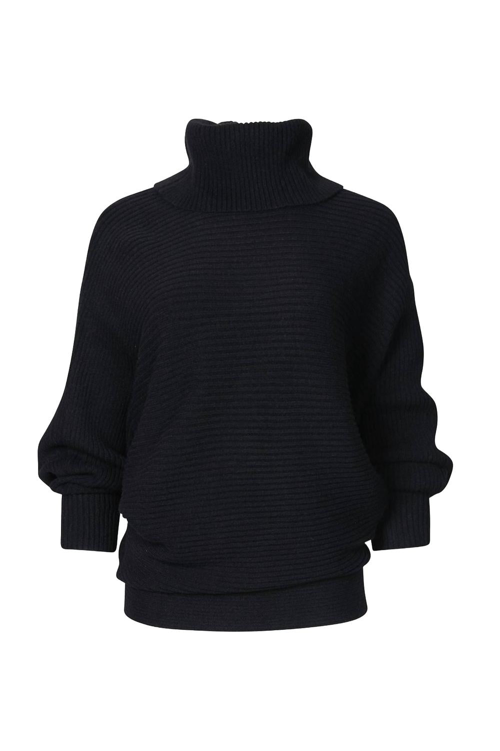 Черный объемный водолазный свитер с рубчиком Melody Fashion
Черный объемный водолазный свитер с рубчиком Melody Fashion