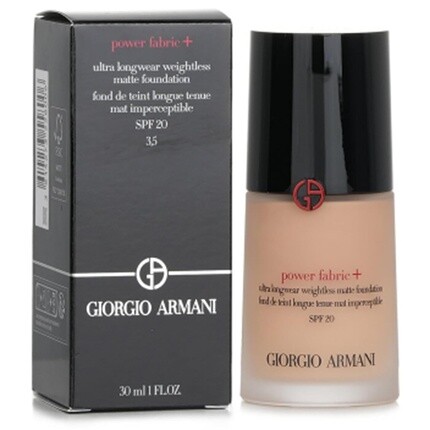 Power Fabric + Ultra Longwear Weightless Matte Foundation 3.5 SPF 20 30 мл 1 унция Giorgio Armani
Power Fabric + Ultra Longwear Weightless Matte Foundation 3.5 SPF 20 30 мл 1 унция Giorgio Armani