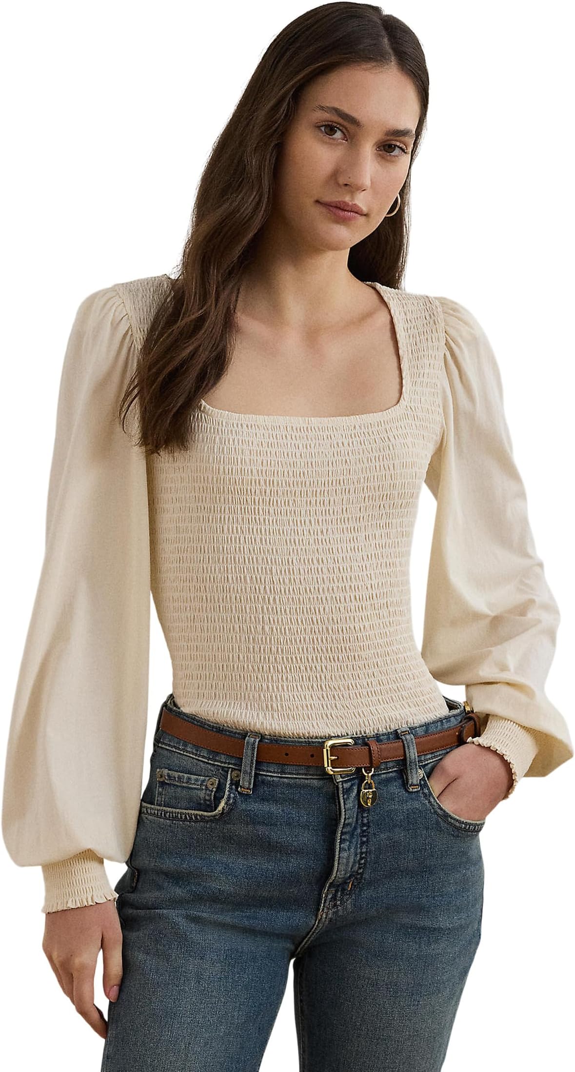 Топ Lauren Ralph Lauren Smocked Jersey Blouson Sleeve Top, цвет Mascarpone Cream
Топ Lauren Ralph Lauren Smocked Jersey Blouson Sleeve Top, цвет Mascarpone Cream