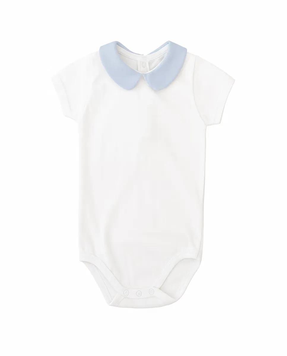 Детский боди с коротким рукавом и контрастным воротничком BABIDÚ, синий
Детский боди с коротким рукавом и контрастным воротничком BABIDÚ, синий