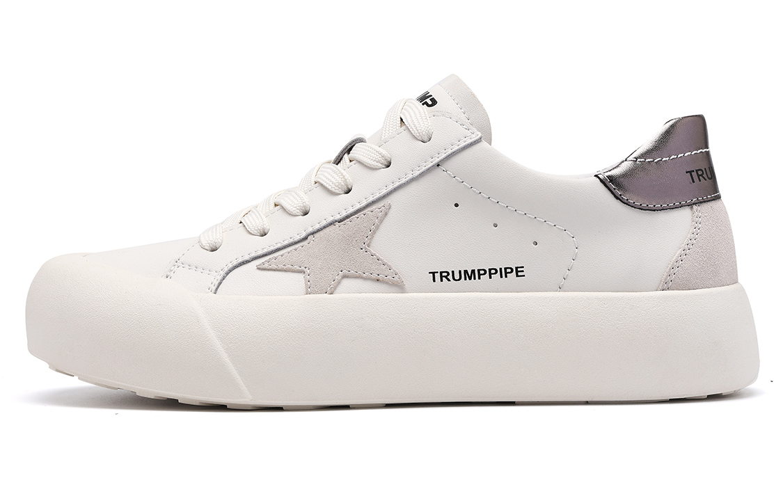 TRUMPPIPE Низкие кроссовки для скейтбординга, белые, мужские 
TRUMPPIPE Низкие кроссовки для скейтбординга, белые, мужские