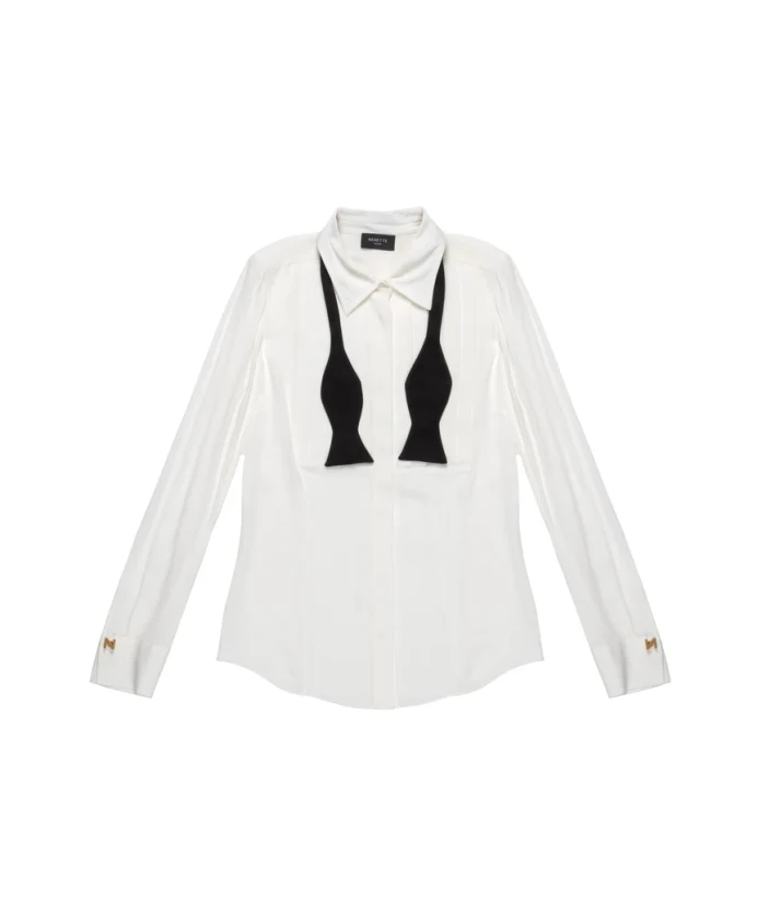 Рубашка с нагрудным клапаном и съемным галстуком-бабочкой. Nenette, бежевый
Рубашка с нагрудным клапаном и съемным галстуком-бабочкой. Nenette, бежевый