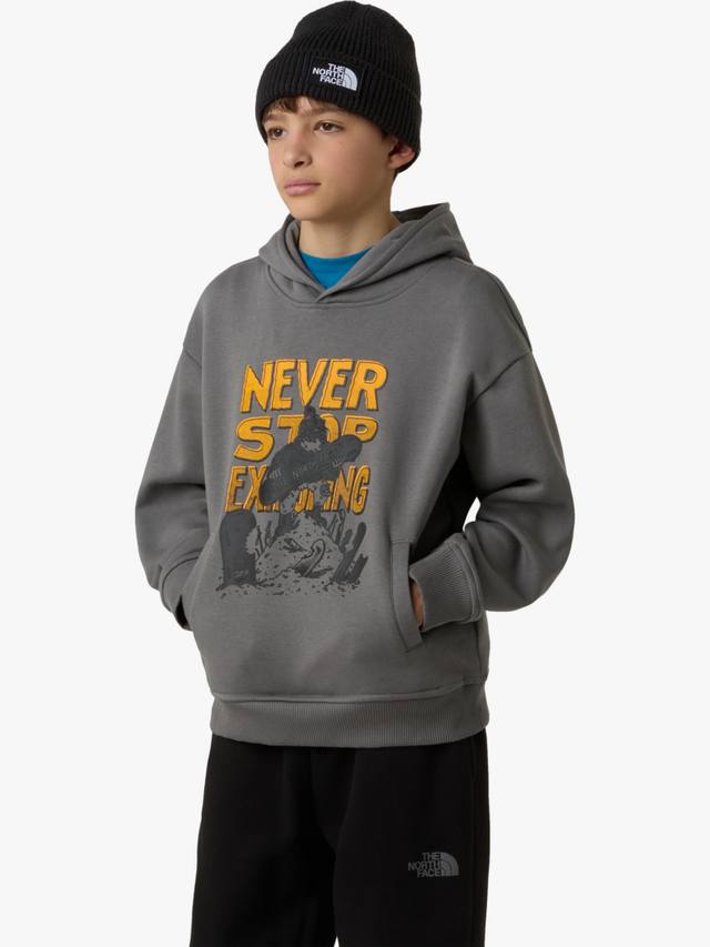 Детский худи оверсайз с принтом из хлопковой смеси The North Face, Smoked Pearl
Детский худи оверсайз с принтом из хлопковой смеси The North Face, Smoked Pearl
