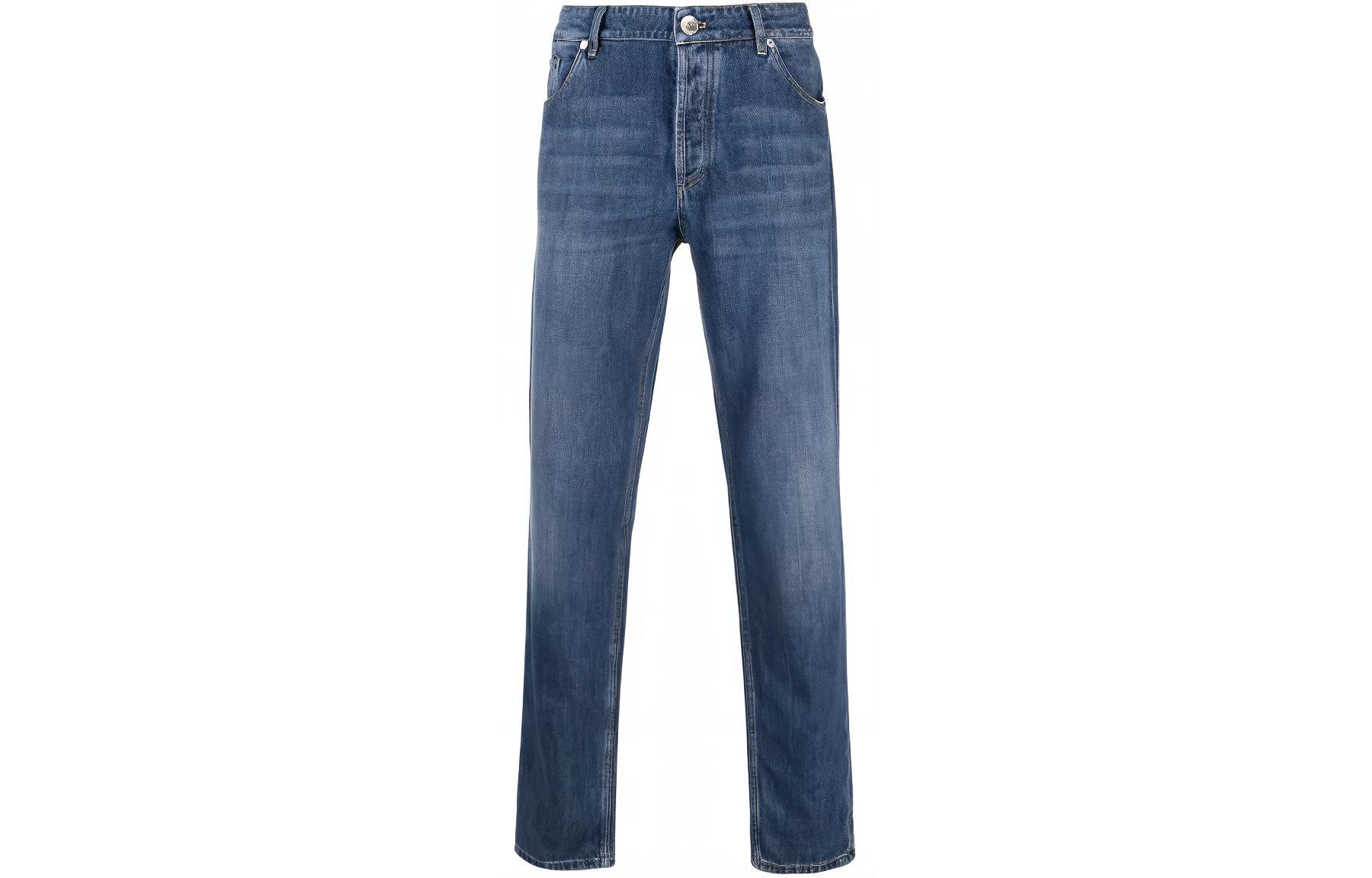 Брюки зауженные средней посадки Brunello Cucinelli, синие
Брюки зауженные средней посадки Brunello Cucinelli, синие