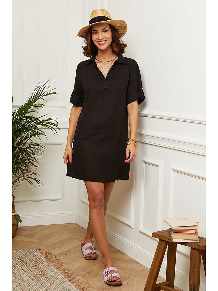 Короткое платье Le Monde du Lin Leinen, черный
Короткое платье Le Monde du Lin Leinen, черный