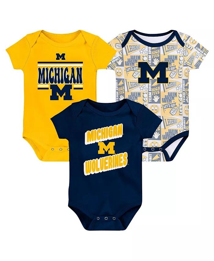 Комплект из 3 боди для новорожденных Navy Michigan Wolverines Sunday Comics Outerstuff
Комплект из 3 боди для новорожденных Navy Michigan Wolverines Sunday Comics Outerstuff