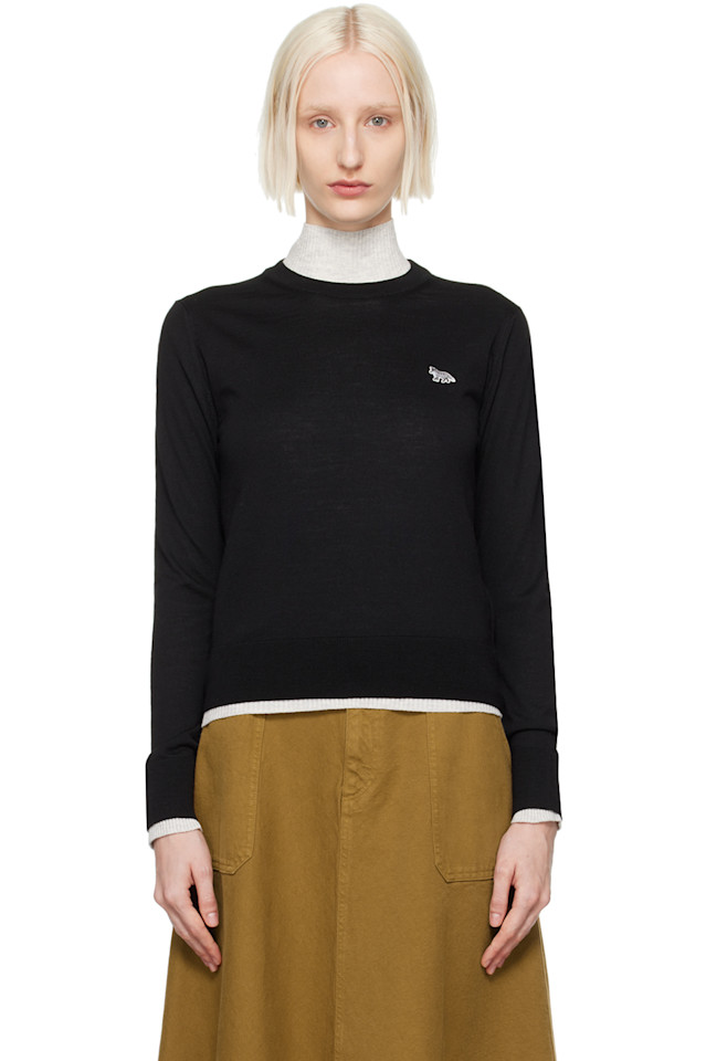 Свитер с вышивкой лисёнка Maison Kitsuné, черный
Свитер с вышивкой лисёнка Maison Kitsuné, черный