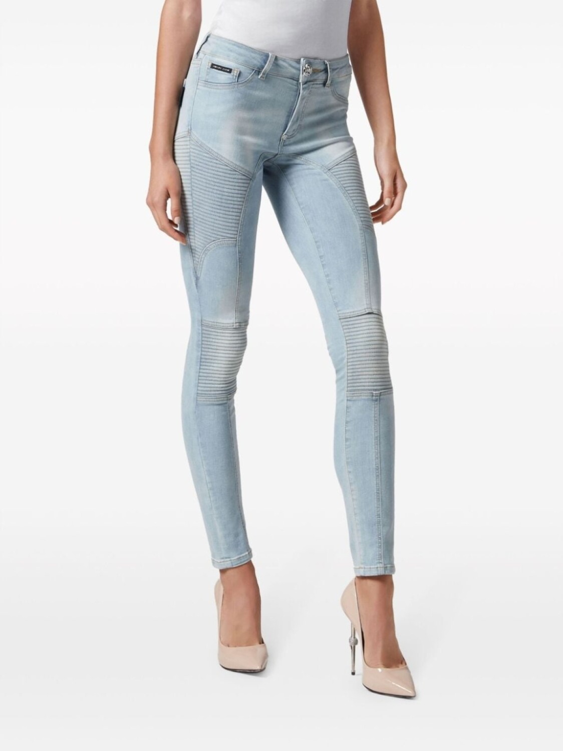 Джинсы скинни с ребристой отделкой Philipp Plein, синие
Джинсы скинни с ребристой отделкой Philipp Plein, синие