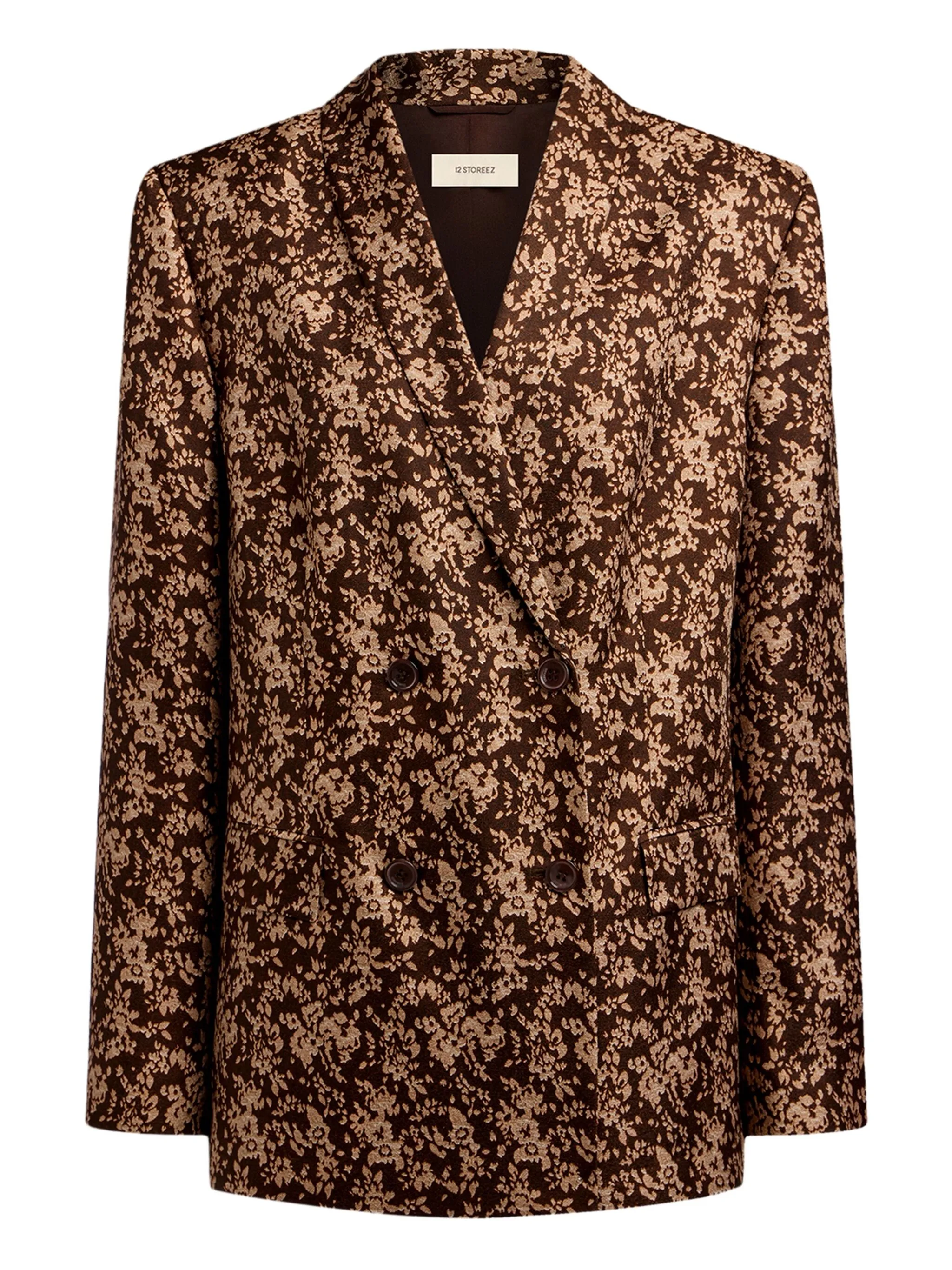 Двубортный блейзер с цветочным принтом 12 Storeez, коричневый
Двубортный блейзер с цветочным принтом 12 Storeez, коричневый