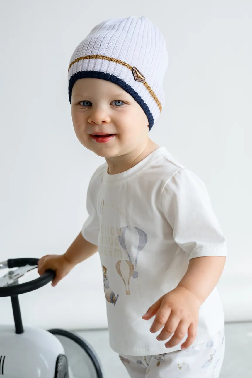 Хлопковая шапочка для детей ВАСИЛЬ Jamiks, белый
Хлопковая шапочка для детей ВАСИЛЬ Jamiks, белый