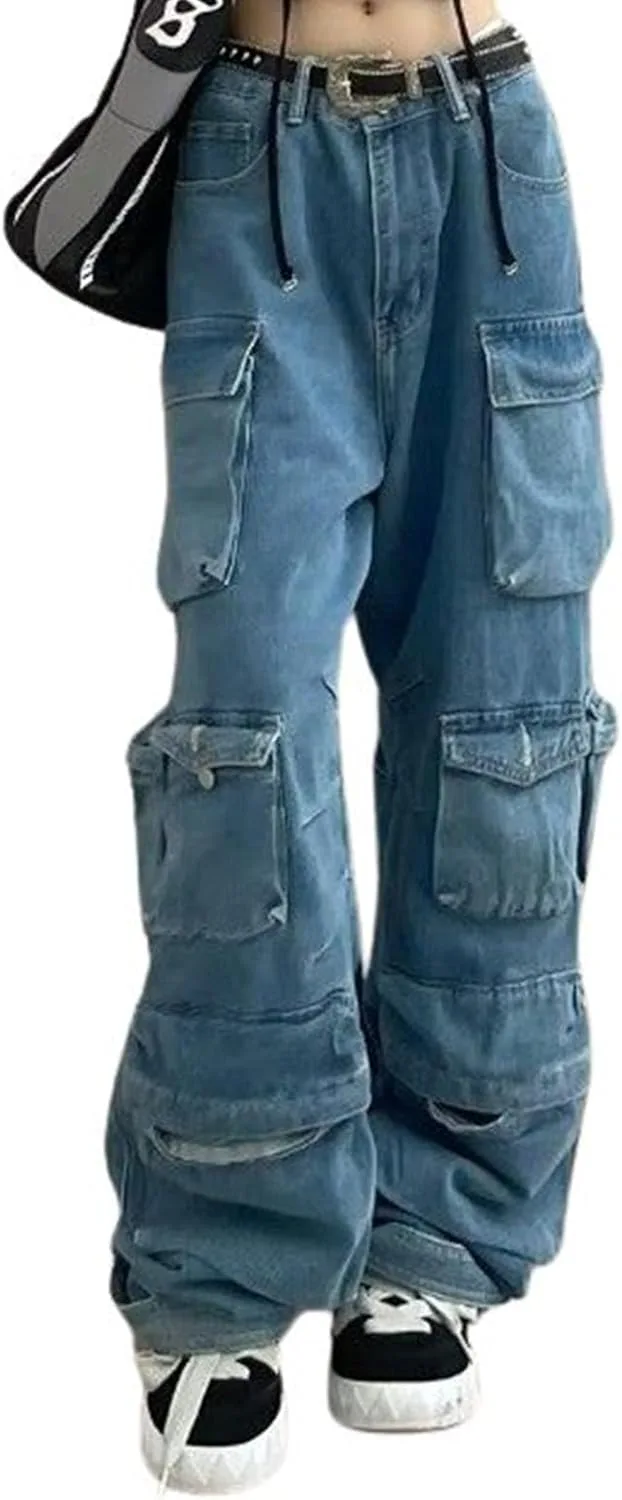 Женские карго джинсы High Waisted с эффектом потертости utcoco
Женские карго джинсы High Waisted с эффектом потертости utcoco