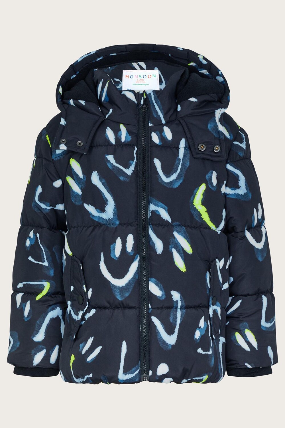 Пуховик с капюшоном Happy Face Monsoon, черный 
Пуховик с капюшоном Happy Face Monsoon, черный