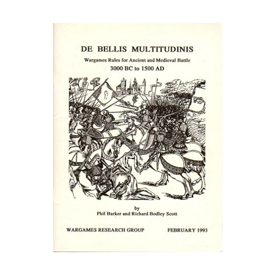 Де Беллис Мультитудинис - Правила военных игр для древних и средневековых сражений 3000 г. до н.э. – 1500 г. н.э. (Версия 1), De Bellis Multitudinus - Ancients & Medieval (Wargames Research Group)
Де Беллис Мультитудинис - Правила военных игр для древних и средневековых сражений 3000 г. до н.э. – 1500 г. н.э. (Версия 1), De Bellis Multitudinus - Ancients & Medieval (Wargames Research Group)