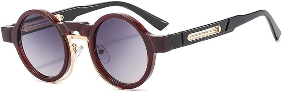 Ретро круглые солнцезащитные очки для женщин и мужчин в стиле панк, модные очки для вождения, разноцветные солнцезащитные очки с защитой от УФ-излучения UV400 (женские и мужские) TVTBBVV, Wine Red Grey
Ретро круглые солнцезащитные очки для женщин и мужчин в стиле панк, модные очки для вождения, разноцветные солнцезащитные очки с защитой от УФ-излучения UV400 (женские и мужские) TVTBBVV, Wine Red Grey