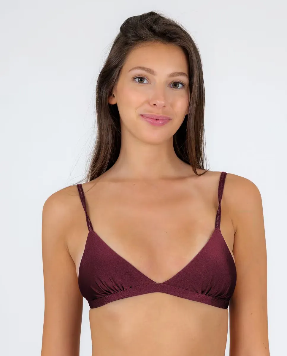 Однотонный лиф бикини с треугольными чашечками и мягкой подкладкой Río de Sol, бордовый
Однотонный лиф бикини с треугольными чашечками и мягкой подкладкой Río de Sol, бордовый