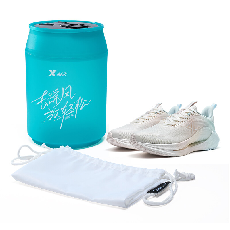 Кроссовки Hydrogen Wind 7.0 женские с низким верхом, парусно-белые/чисто-розовые/голубые Xtep