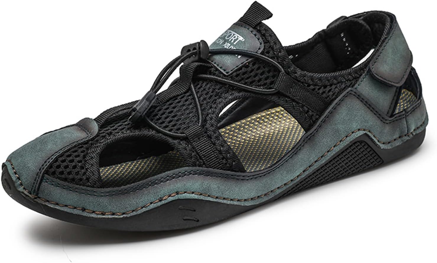 Мужские походные сандалии ручной работы из натуральной кожи, спортивные сандалии с закрытым носком для ходьбы, нескользящие, рыбацкие, пляжные и водные туфли Abborora, зеленый
Мужские походные сандалии ручной работы из натуральной кожи, спортивные сандалии с закрытым носком для ходьбы, нескользящие, рыбацкие, пляжные и водные туфли Abborora, зеленый