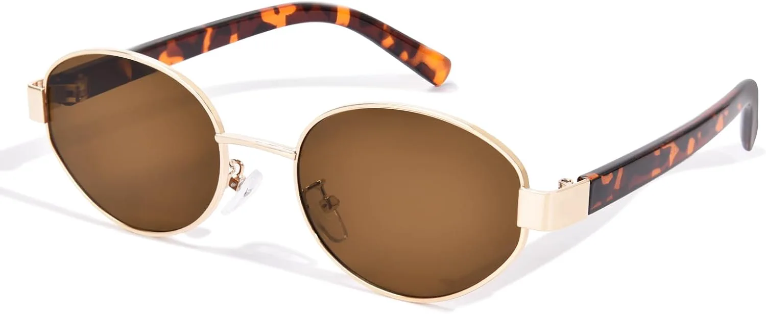 Ретро овальные солнцезащитные очки для женщин, модные металлические, маленькие, в стиле Y2K, винтажные солнцезащитные очки 90-х, защита UV400 ZESAKER, Oval-brown
Ретро овальные солнцезащитные очки для женщин, модные металлические, маленькие, в стиле Y2K, винтажные солнцезащитные очки 90-х, защита UV400 ZESAKER, Oval-brown