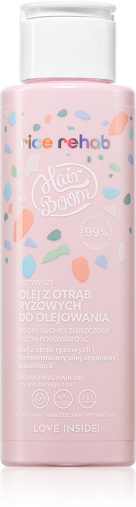 Питательное масло Hairboom Rice Rehab для сухих и поврежденных волос. Bodyboom, 100 мл
Питательное масло Hairboom Rice Rehab для сухих и поврежденных волос. Bodyboom, 100 мл