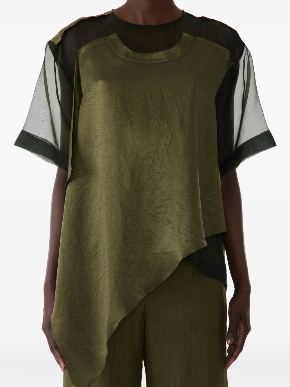 Футболка с асимметричным подолом и жатым краем Jason Wu Collection, зеленый
Футболка с асимметричным подолом и жатым краем Jason Wu Collection, зеленый