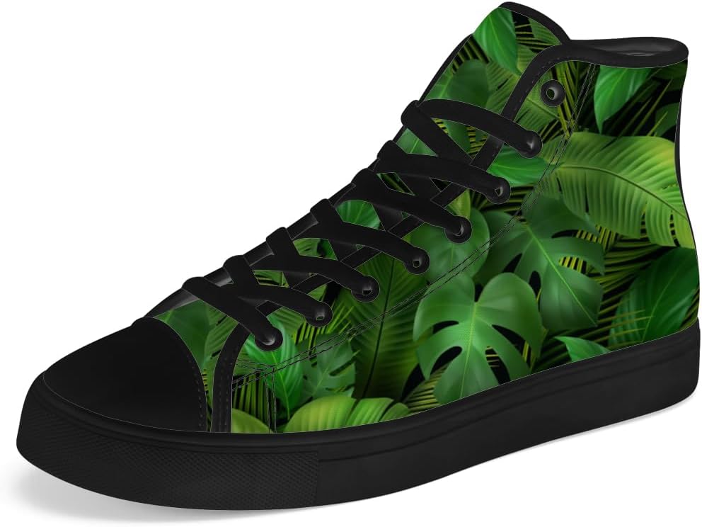 Мужские и женские высокие кеды из парусины с тропическим рисунком листьев Chebing, зеленый
Мужские и женские высокие кеды из парусины с тропическим рисунком листьев Chebing, зеленый