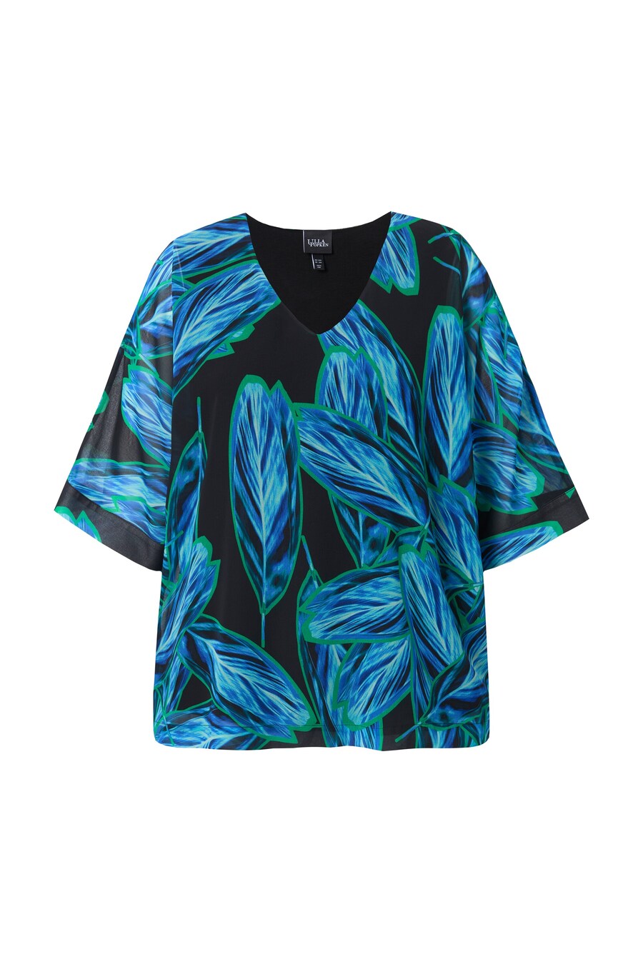 Рубашка Ulla Popken, синий/черный
Рубашка Ulla Popken, синий/черный