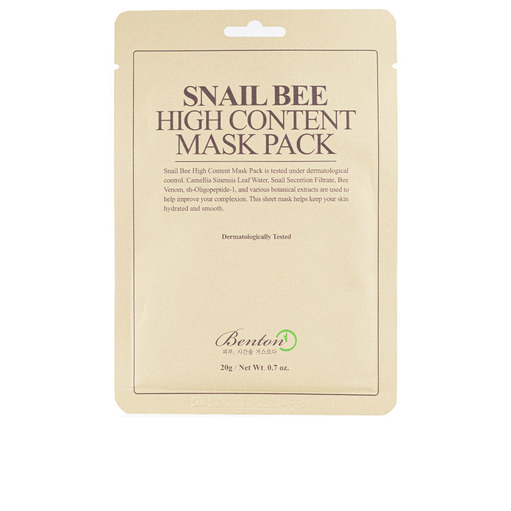 Маска для лица Snail bee high content mask Benton, 20 мл
Маска для лица Snail bee high content mask Benton, 20 мл