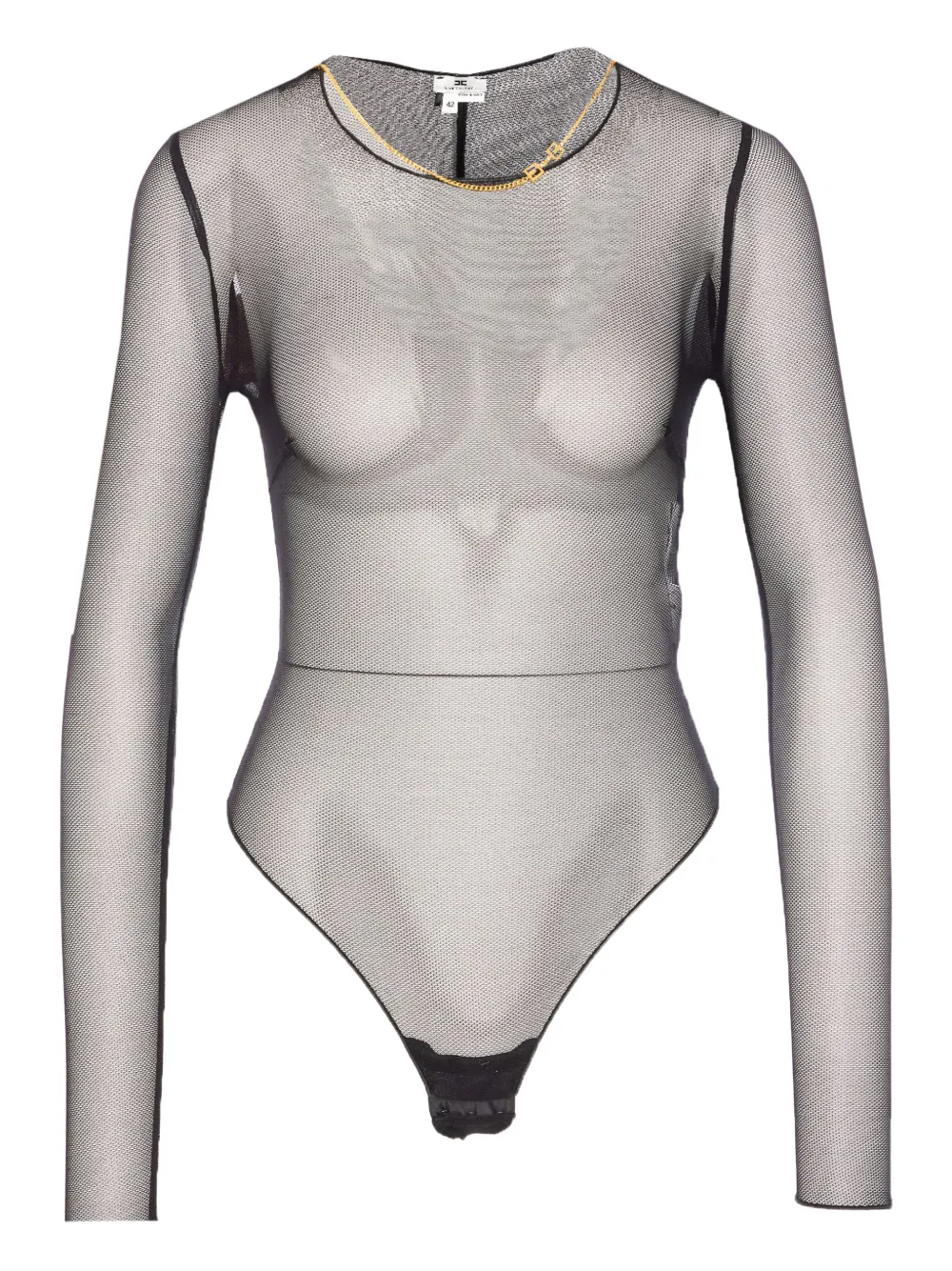 Сетчатое боди с длинными рукавами Elisabetta Franchi, черный
Сетчатое боди с длинными рукавами Elisabetta Franchi, черный