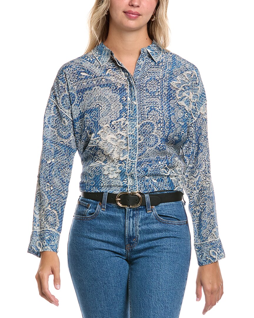 Джонни Вас Мартейн Шелковая рубашка Johnny Was, синий
Джонни Вас Мартейн Шелковая рубашка Johnny Was, синий