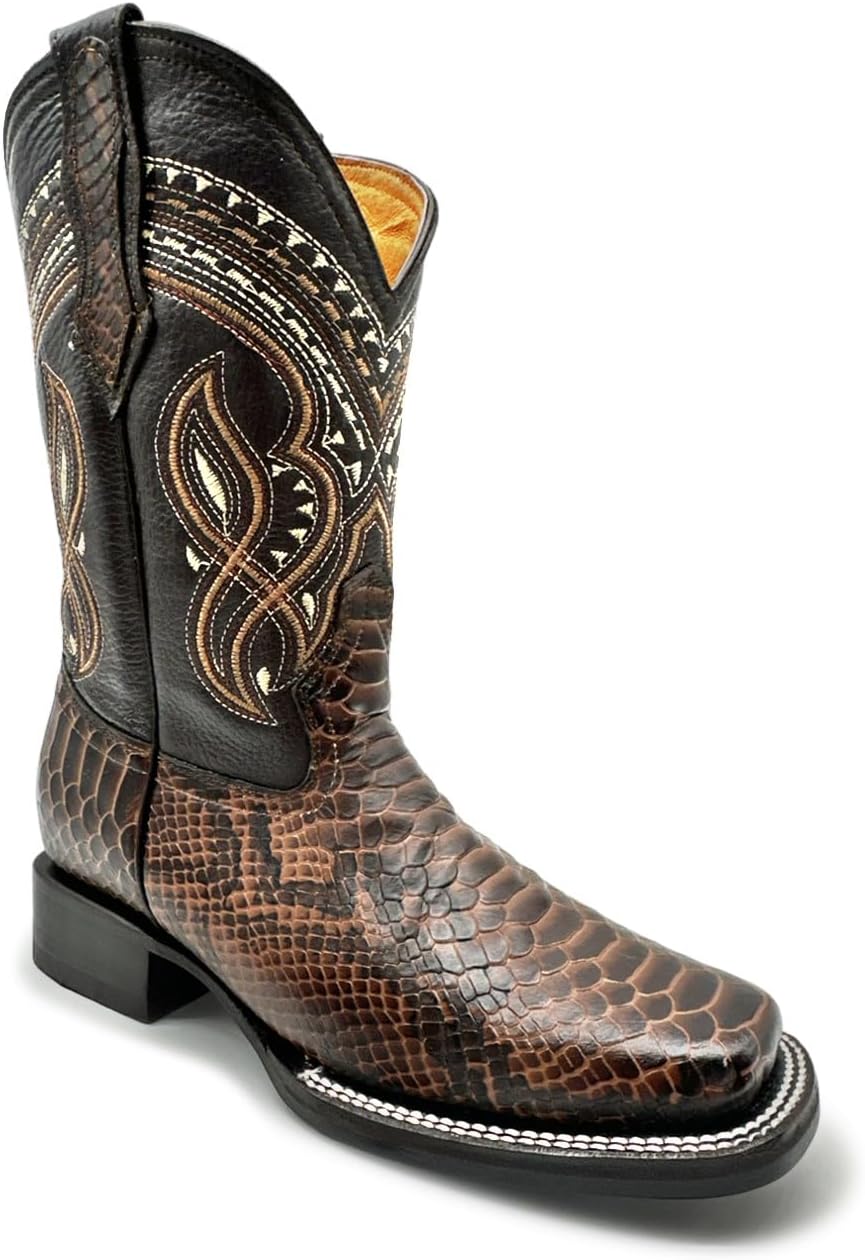 Мужские вестерн-бутсы The Western Shops из настоящей кожи с экзотическим змеиным принтом и квадратным носком, Café
Мужские вестерн-бутсы The Western Shops из настоящей кожи с экзотическим змеиным принтом и квадратным носком, Café