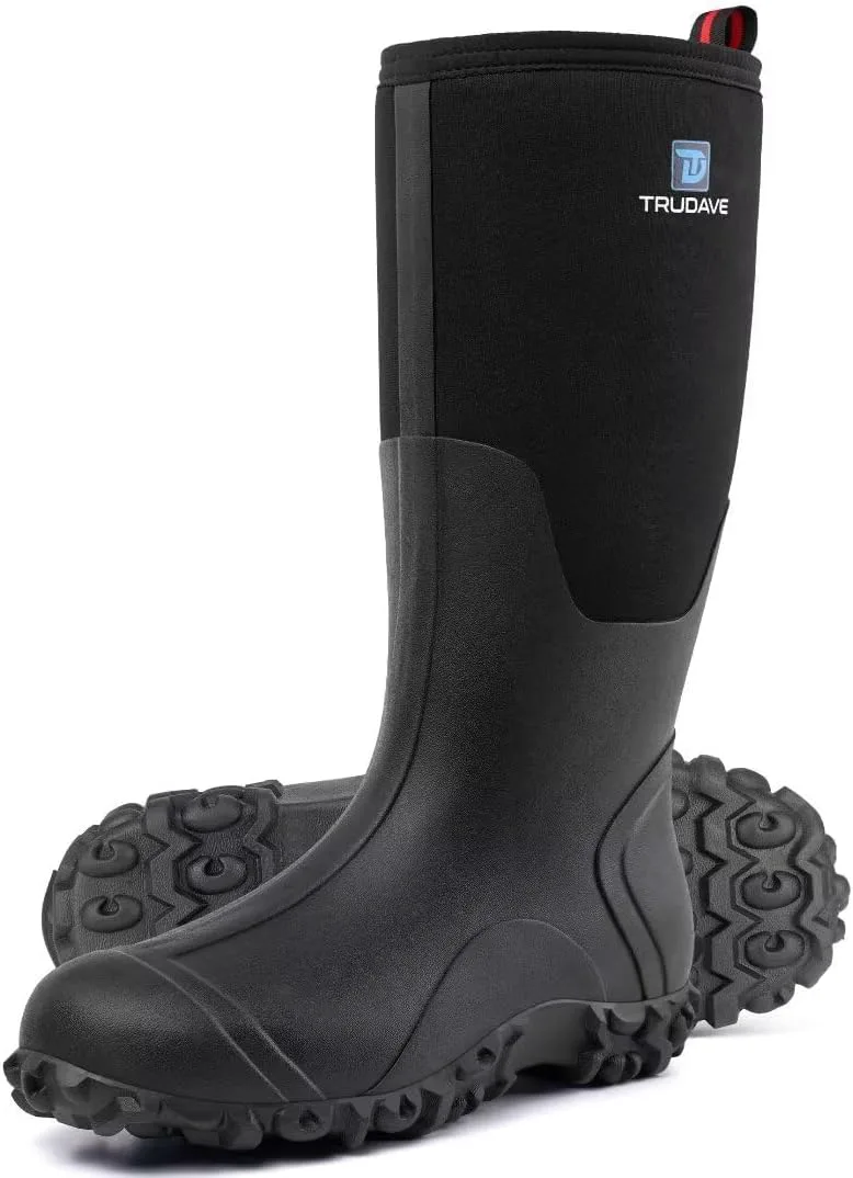 Мужские резиновые сапоги Trudave, утепленные неопреном 5 мм, с противоскользящей подошвой и металлической вставкой, черные
Мужские резиновые сапоги Trudave, утепленные неопреном 5 мм, с противоскользящей подошвой и металлической вставкой, черные