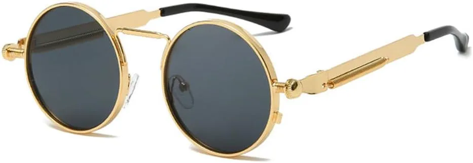 Панк-солнцезащитные очки для женщин, зеркальные металлические солнцезащитные очки, винтажные мужские очки для вождения, защита от ультрафиолета UV400 KTUCN, Gold Gray
Панк-солнцезащитные очки для женщин, зеркальные металлические солнцезащитные очки, винтажные мужские очки для вождения, защита от ультрафиолета UV400 KTUCN, Gold Gray