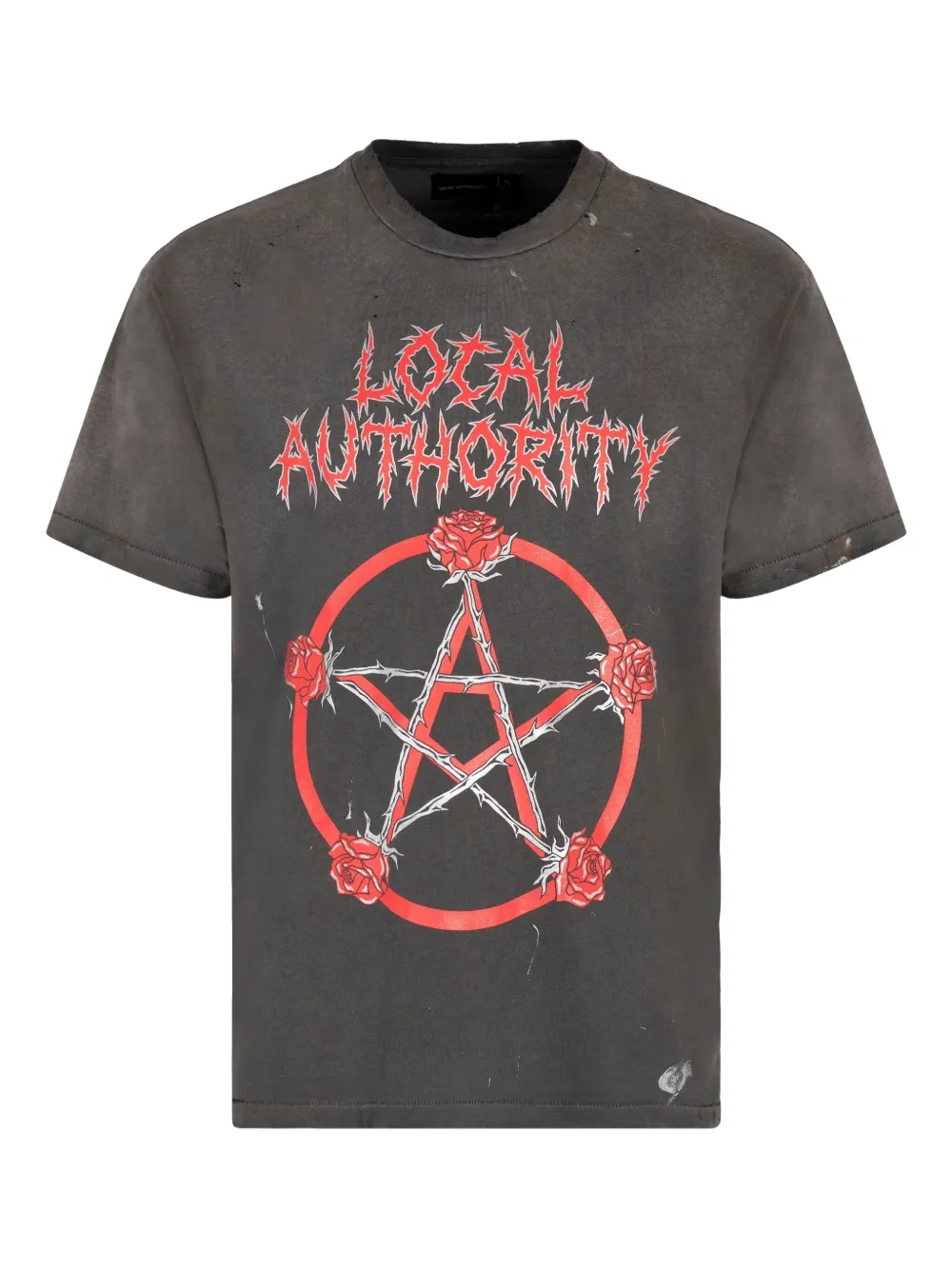 Хлопковая футболка с графичным принтом Local Authority, серый
Хлопковая футболка с графичным принтом Local Authority, серый