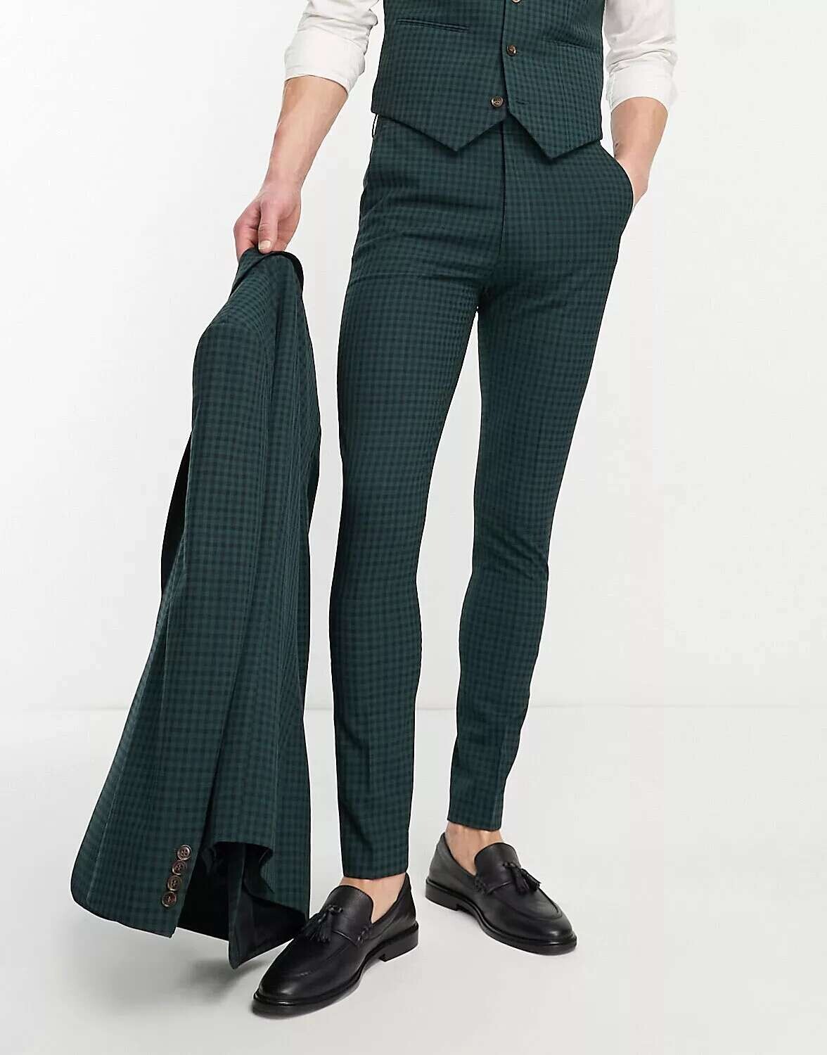 Зеленые клетчатые брюки-скинни ASOS, Зеленый, Зеленые клетчатые брюки-скинни ASOS
Зеленые клетчатые брюки-скинни ASOS, Зеленый, Зеленые клетчатые брюки-скинни ASOS