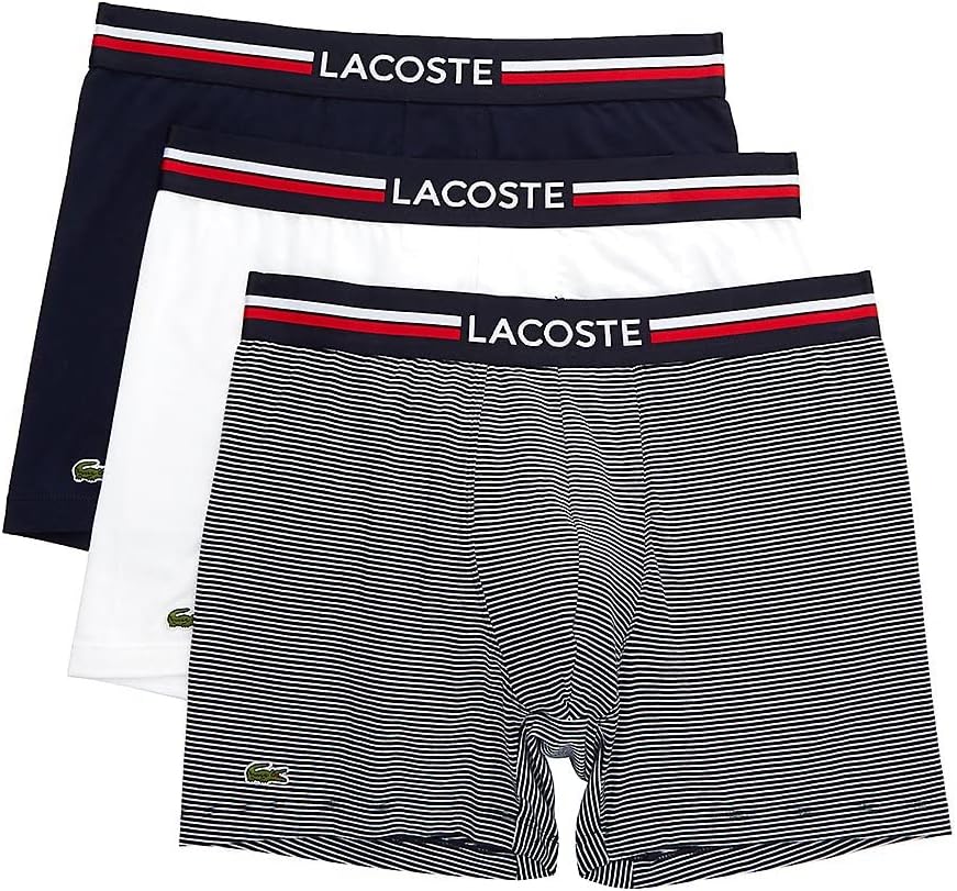 Lacoste мужские Essential 3 Pack Allover Croc боксеры, Navy/White/Stripe
Lacoste мужские Essential 3 Pack Allover Croc боксеры, Navy/White/Stripe
