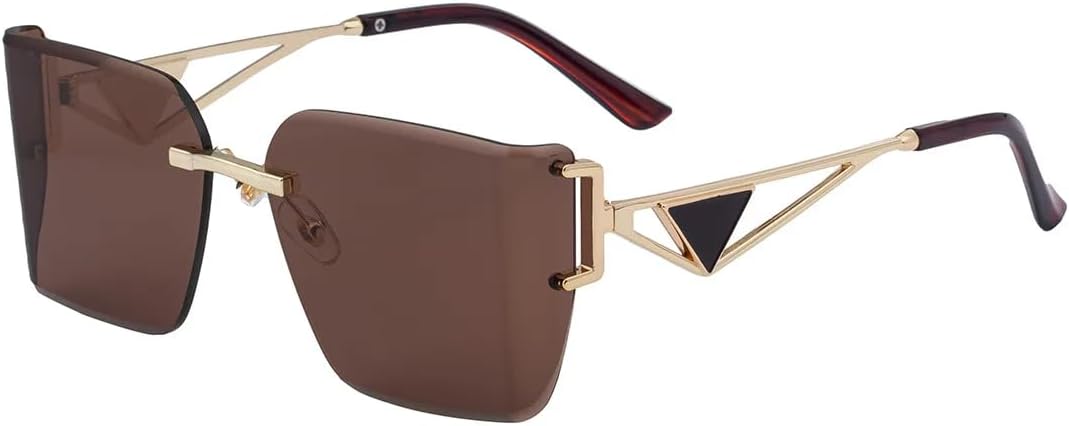 Женские солнцезащитные очки без оправы: классические, модные, для использования на открытом воздухе, на пляже, для вечеринок, защита от УФ-излучения UV400 TVTBBVV, Brown
Женские солнцезащитные очки без оправы: классические, модные, для использования на открытом воздухе, на пляже, для вечеринок, защита от УФ-излучения UV400 TVTBBVV, Brown