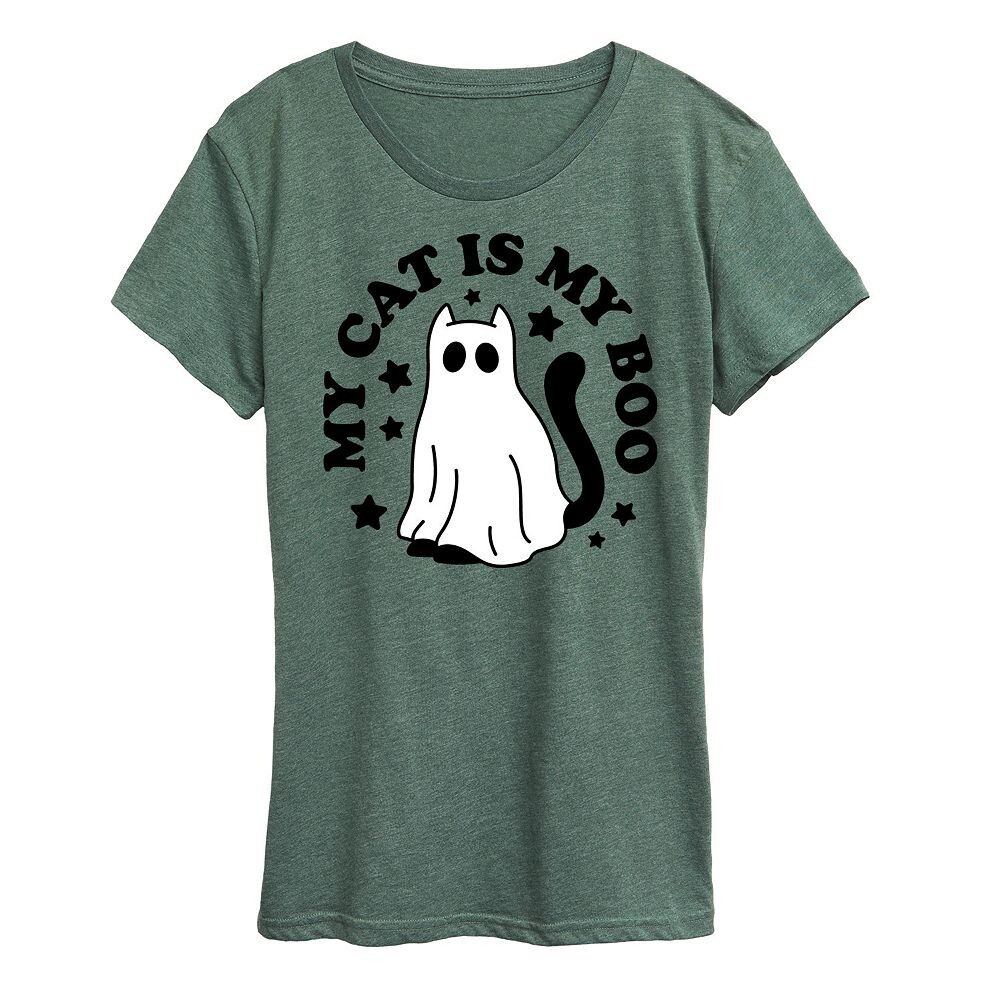 Женская футболка с рисунком My Cat Is My Boo, цвет Heather Green
Женская футболка с рисунком My Cat Is My Boo, цвет Heather Green