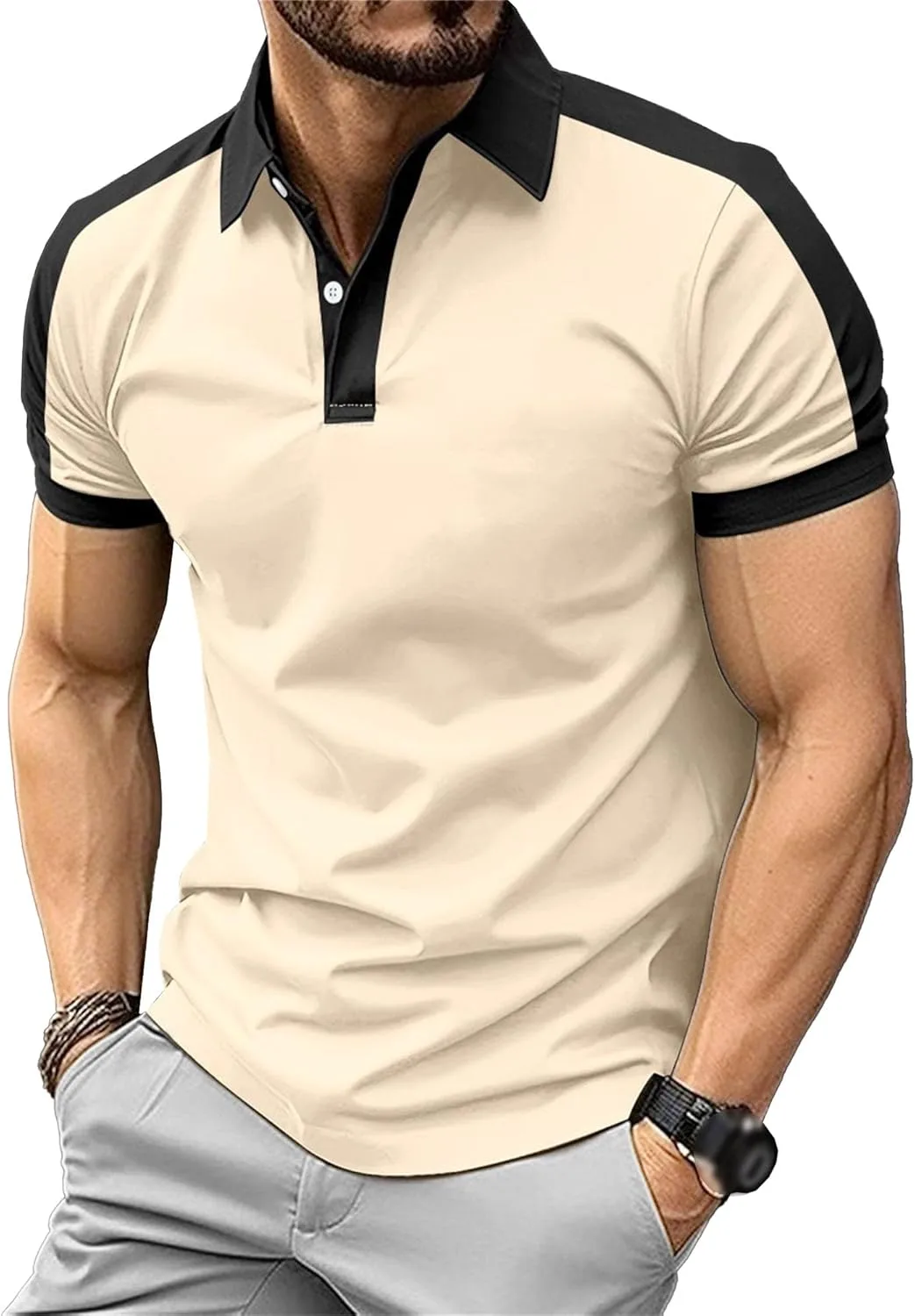 Мужская футболка с воротником-лацканом, Slim Fitted, Regular Fit VgueElegc
Мужская футболка с воротником-лацканом, Slim Fitted, Regular Fit VgueElegc