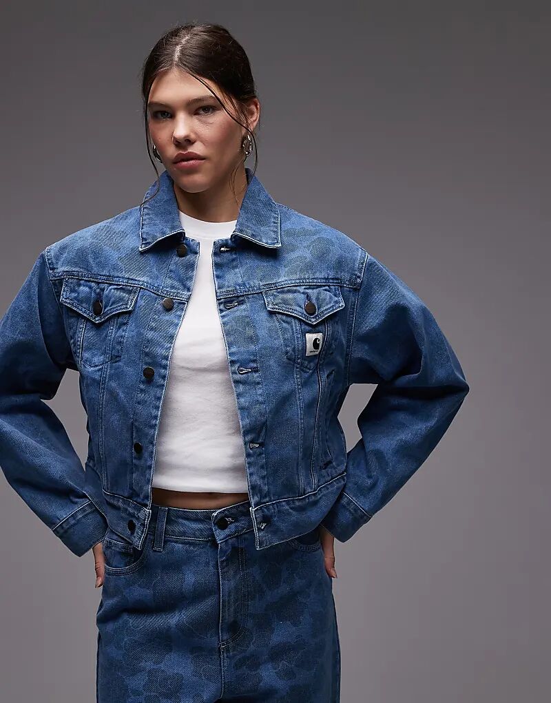 Джинсовая куртка Carhartt WIP Duck Orell в синем камуфляже
Джинсовая куртка Carhartt WIP Duck Orell в синем камуфляже