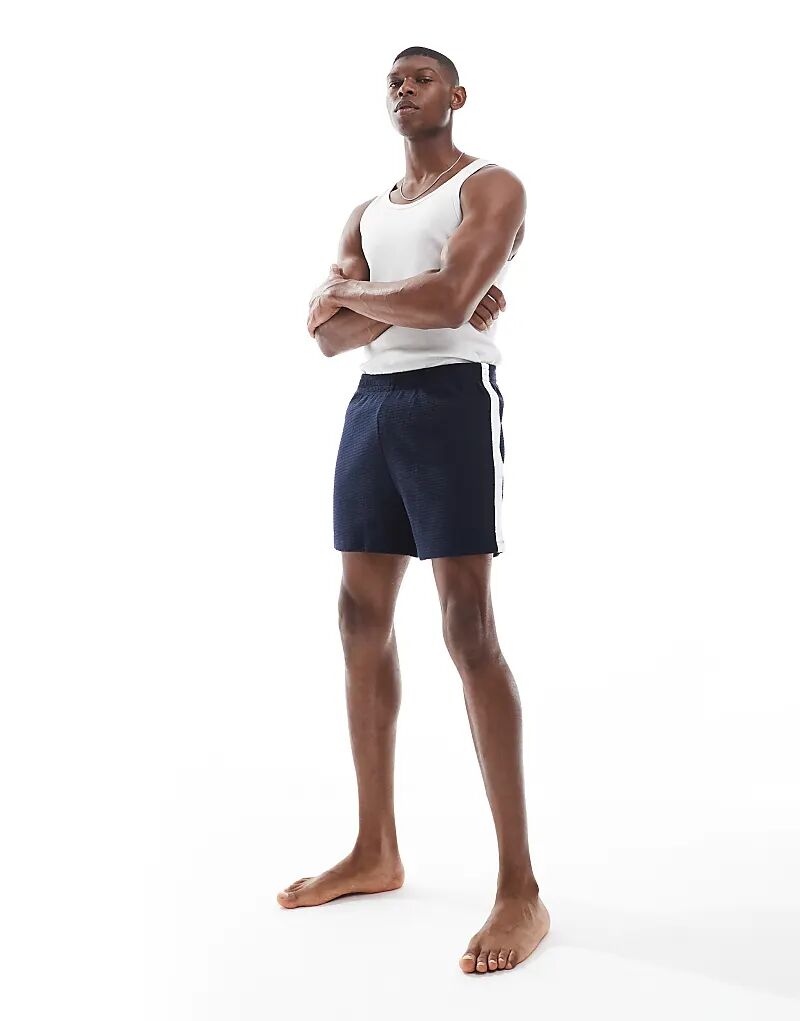 Вафельные шорты для дома ASOS DESIGN с кантом темно-синего цвета
Вафельные шорты для дома ASOS DESIGN с кантом темно-синего цвета