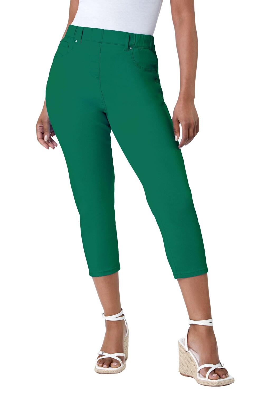 Укороченные джинсовые джеггинсы стрейч для миниатюрных размеров Roman, зеленый
Укороченные джинсовые джеггинсы стрейч для миниатюрных размеров Roman, зеленый